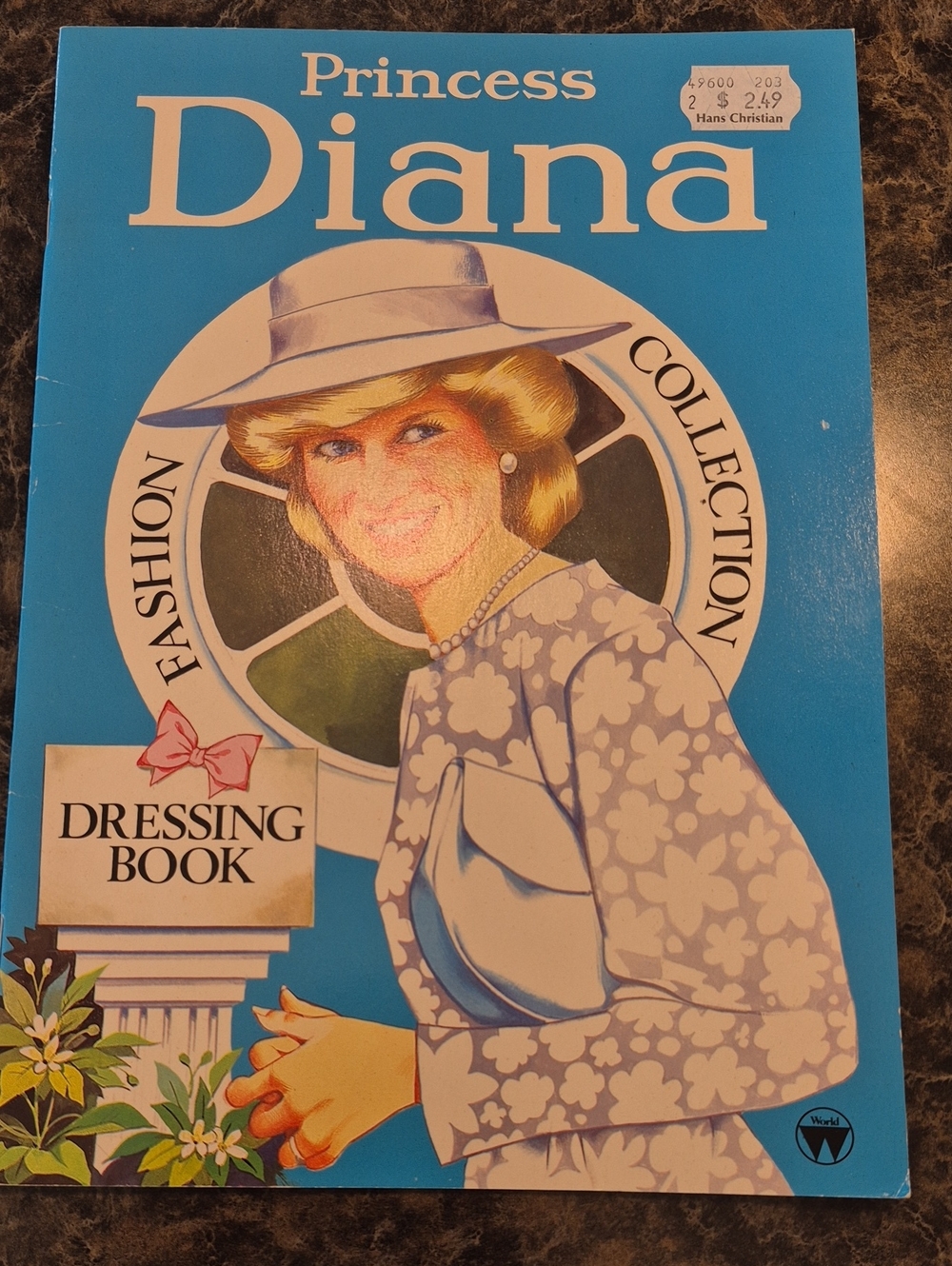 Vintage Princess Diana Dressing Book With Paper Doll